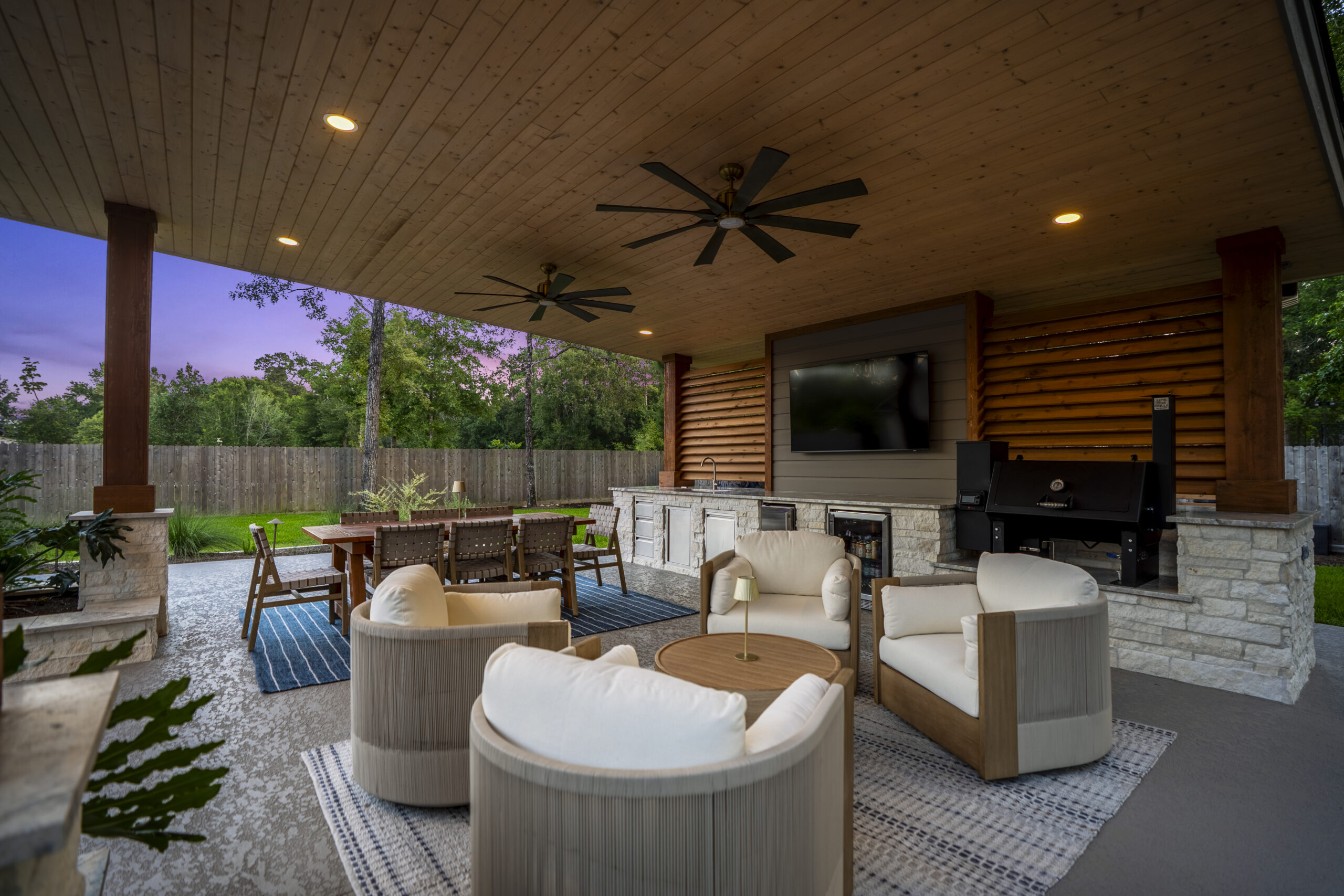Custom outdoor living Benders Landing Estates - Lagniappe Pools